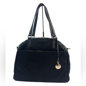 Lo & Sons O.G. Medium Black Travel/gym/Laptop Bag Lavender Interior Gold